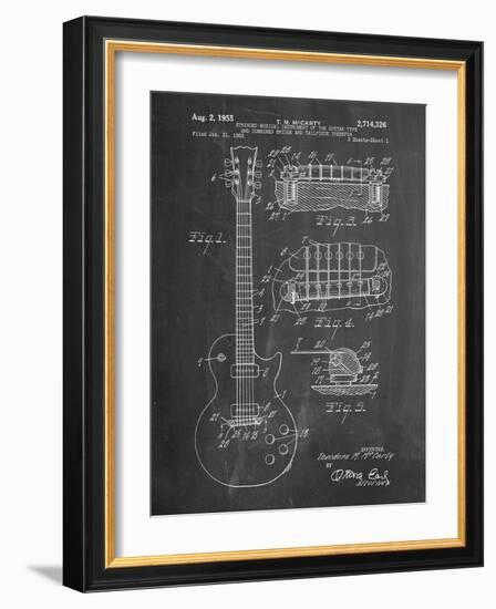 Gibson Les Paul Guitar Patent-Cole Borders-Framed Premium Giclee Print