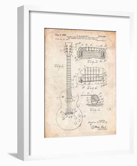 Gibson Les Paul Guitar Patent-Cole Borders-Framed Art Print