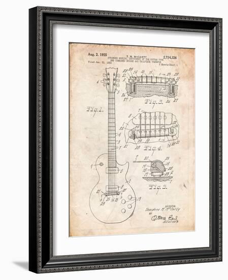 Gibson Les Paul Guitar Patent-Cole Borders-Framed Art Print