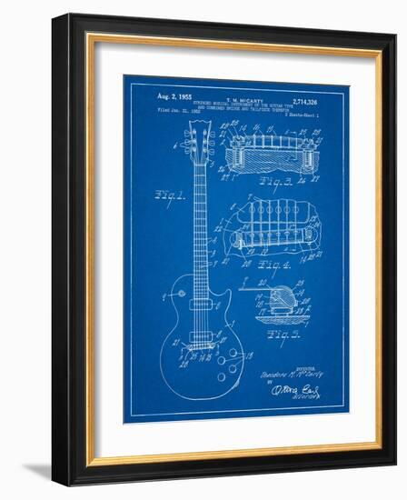 Gibson Les Paul Guitar Patent-Cole Borders-Framed Art Print