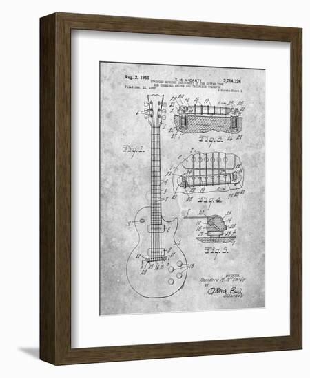 Gibson Les Paul Guitar Patent-Cole Borders-Framed Premium Giclee Print