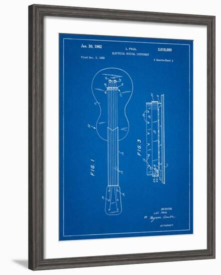 Gibson Les Paul Guitar Patent-Cole Borders-Framed Art Print