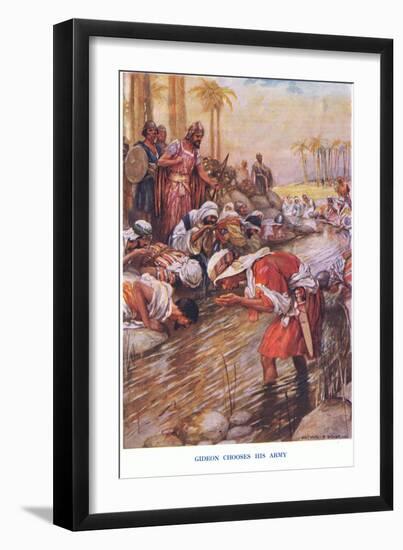 Gideon Chooses His Army-Arthur A. Dixon-Framed Giclee Print