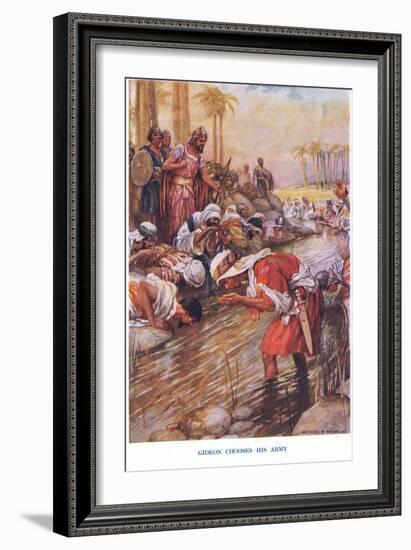 Gideon Chooses His Army-Arthur A. Dixon-Framed Giclee Print
