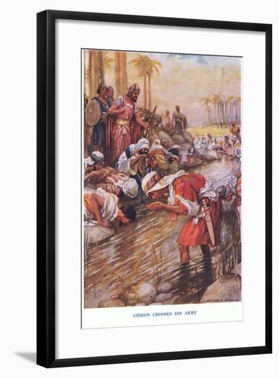 Gideon Chooses His Army-Arthur A. Dixon-Framed Giclee Print