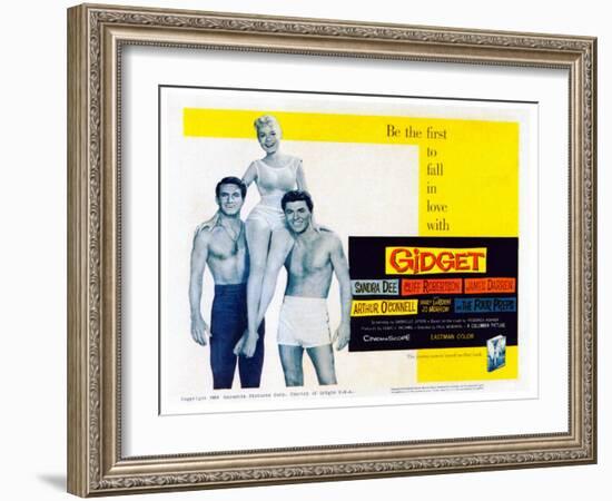 Gidget, Cliff Robertson, Sandra Dee, James Darren, 1959-null-Framed Photo