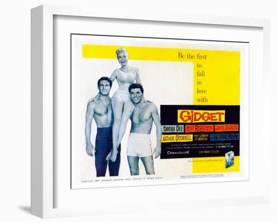 Gidget, Cliff Robertson, Sandra Dee, James Darren, 1959-null-Framed Photo