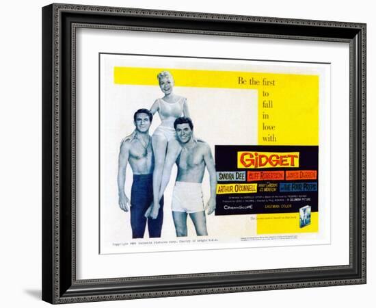 Gidget, Cliff Robertson, Sandra Dee, James Darren, 1959-null-Framed Photo