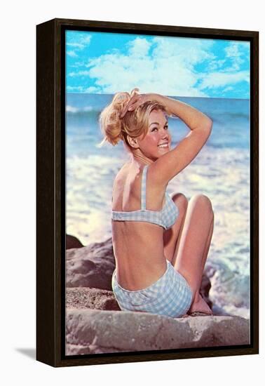 Gidget in Two-Piece-null-Framed Stretched Canvas