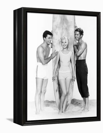 Gidget, James Darren, Sandra Dee, Cliff Robertson, 1961-null-Framed Stretched Canvas