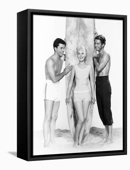 Gidget, James Darren, Sandra Dee, Cliff Robertson, 1961-null-Framed Stretched Canvas