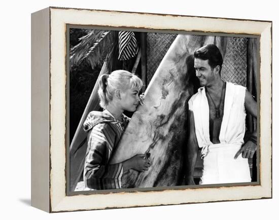 Gidget, Sandra Dee, Cliff Robertson, 1959-null-Framed Stretched Canvas