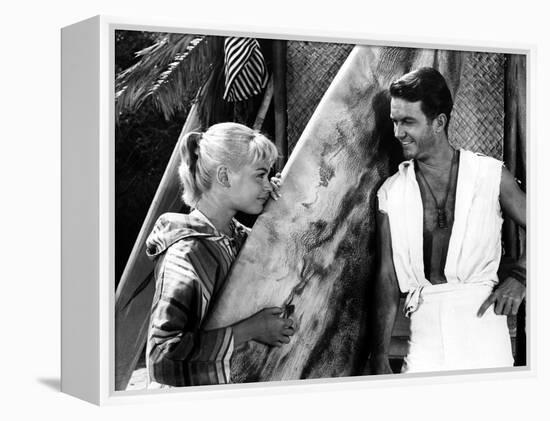 Gidget, Sandra Dee, Cliff Robertson, 1959-null-Framed Stretched Canvas