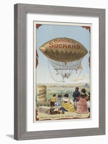 Giffard's Dirigible Airship, 1852-null-Framed Giclee Print