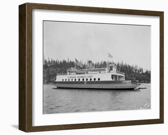 Gig Harbor Ferry "Defiance" (April 1, 1927)-Marvin Boland-Framed Giclee Print