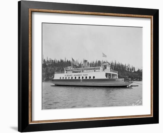 Gig Harbor Ferry "Defiance" (April 1, 1927)-Marvin Boland-Framed Giclee Print