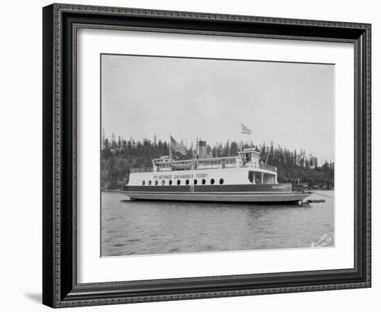 Gig Harbor Ferry "Defiance" (April 1, 1927)-Marvin Boland-Framed Giclee Print