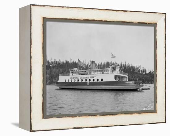 Gig Harbor Ferry "Defiance" (April 1, 1927)-Marvin Boland-Framed Premier Image Canvas