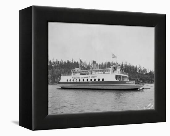 Gig Harbor Ferry "Defiance" (April 1, 1927)-Marvin Boland-Framed Premier Image Canvas