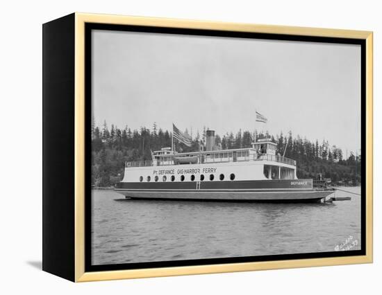 Gig Harbor Ferry "Defiance" (April 1, 1927)-Marvin Boland-Framed Premier Image Canvas