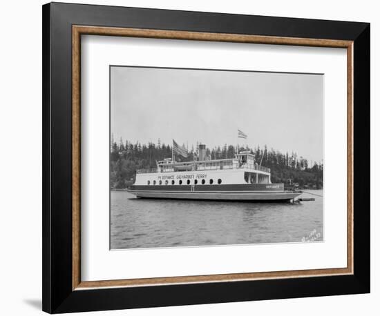 Gig Harbor Ferry "Defiance" (April 1, 1927)-Marvin Boland-Framed Giclee Print