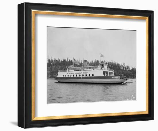 Gig Harbor Ferry "Defiance" (April 1, 1927)-Marvin Boland-Framed Giclee Print