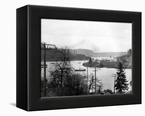 Gig Harbor & Mt. Tacoma, Dec. 26, 1926-Marvin Boland-Framed Premier Image Canvas