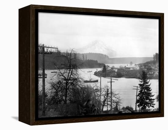 Gig Harbor & Mt. Tacoma, Dec. 26, 1926-Marvin Boland-Framed Premier Image Canvas