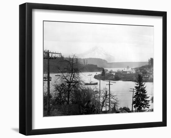 Gig Harbor & Mt. Tacoma, Dec. 26, 1926-Marvin Boland-Framed Giclee Print