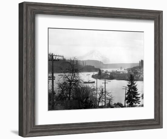 Gig Harbor & Mt. Tacoma, Dec. 26, 1926-Marvin Boland-Framed Giclee Print