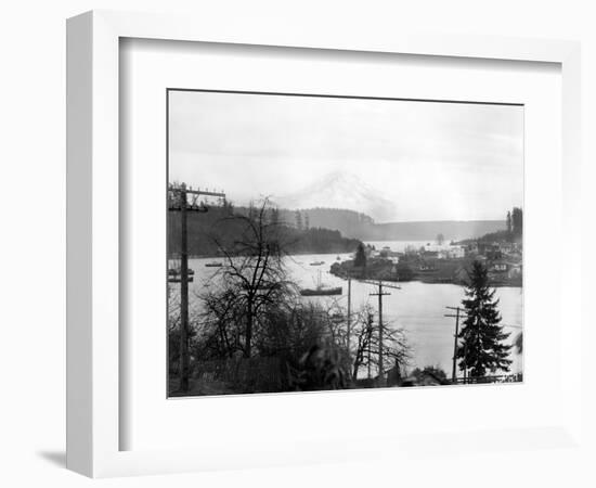 Gig Harbor & Mt. Tacoma, Dec. 26, 1926-Marvin Boland-Framed Giclee Print