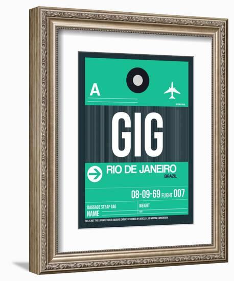 GIG Rio De Janeiro Luggage Tag 1-NaxArt-Framed Art Print