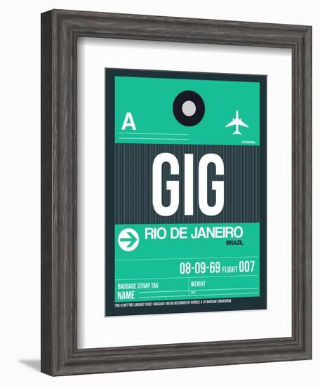 GIG Rio De Janeiro Luggage Tag 1-NaxArt-Framed Art Print