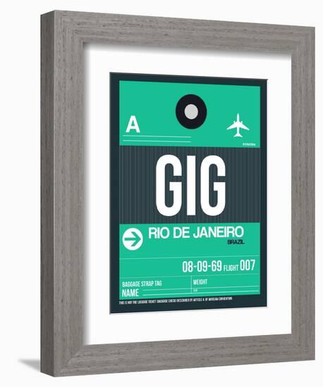 GIG Rio De Janeiro Luggage Tag 1-NaxArt-Framed Art Print