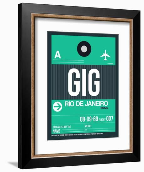 GIG Rio De Janeiro Luggage Tag 1-NaxArt-Framed Art Print