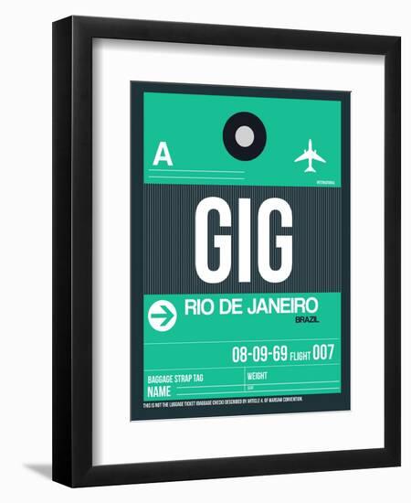 GIG Rio De Janeiro Luggage Tag 1-NaxArt-Framed Art Print