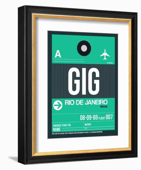 GIG Rio De Janeiro Luggage Tag 1-NaxArt-Framed Art Print