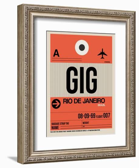 GIG Rio De Janeiro Luggage Tag 2-NaxArt-Framed Art Print