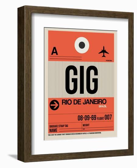 GIG Rio De Janeiro Luggage Tag 2-NaxArt-Framed Art Print