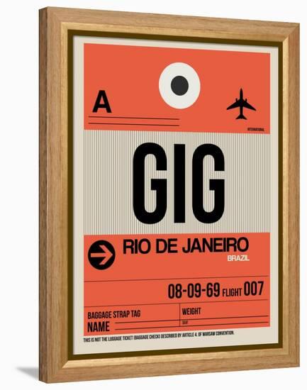 GIG Rio De Janeiro Luggage Tag 2-NaxArt-Framed Stretched Canvas