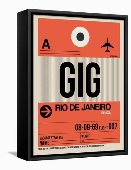 GIG Rio De Janeiro Luggage Tag 2-NaxArt-Framed Stretched Canvas