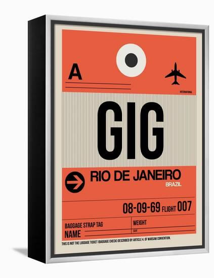 GIG Rio De Janeiro Luggage Tag 2-NaxArt-Framed Stretched Canvas