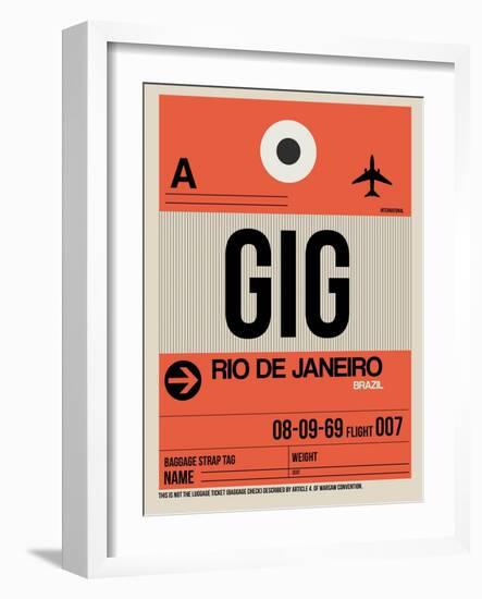 GIG Rio De Janeiro Luggage Tag 2-NaxArt-Framed Art Print