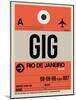 GIG Rio De Janeiro Luggage Tag 2-NaxArt-Mounted Art Print