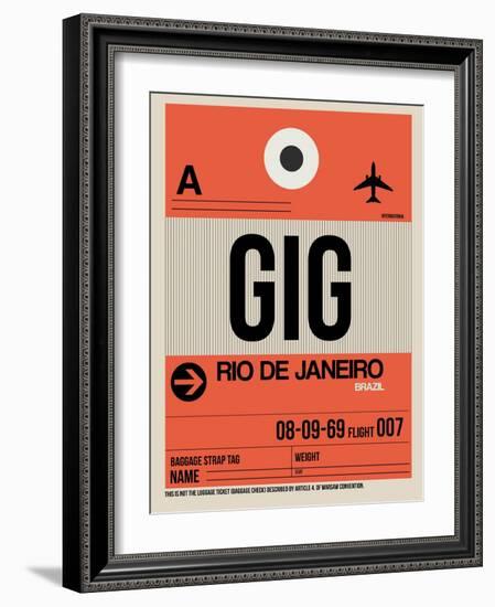 GIG Rio De Janeiro Luggage Tag 2-NaxArt-Framed Art Print