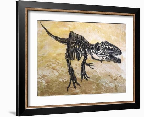 Giganotosaurus Dinosaur Skeleton-Stocktrek Images-Framed Art Print