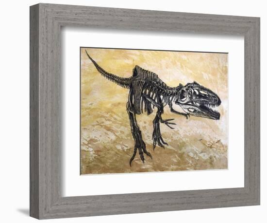 Giganotosaurus Dinosaur Skeleton-Stocktrek Images-Framed Art Print