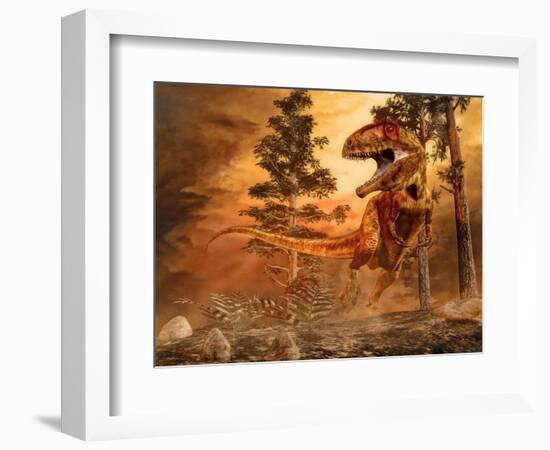 Giganotosaurus Hunting-null-Framed Premium Giclee Print