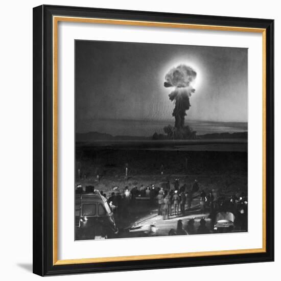 Gigantic Cloud of Radioactive Dust Rising From the Desert Floor-J^ R^ Eyerman-Framed Photographic Print
