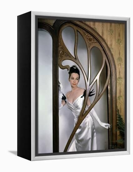 GIGI, 1958 directed by VINCENTE MINNELLI Leslie Caron (photo)-null-Framed Stretched Canvas